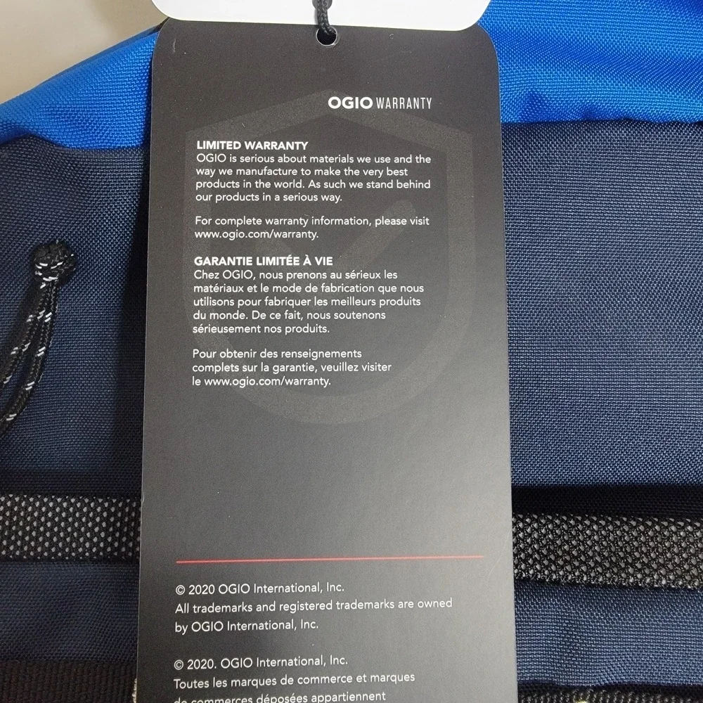 Ogio Alpha Lite Convoy Backpack 21.5L Troon Golf Blue w Black Trim - NEW